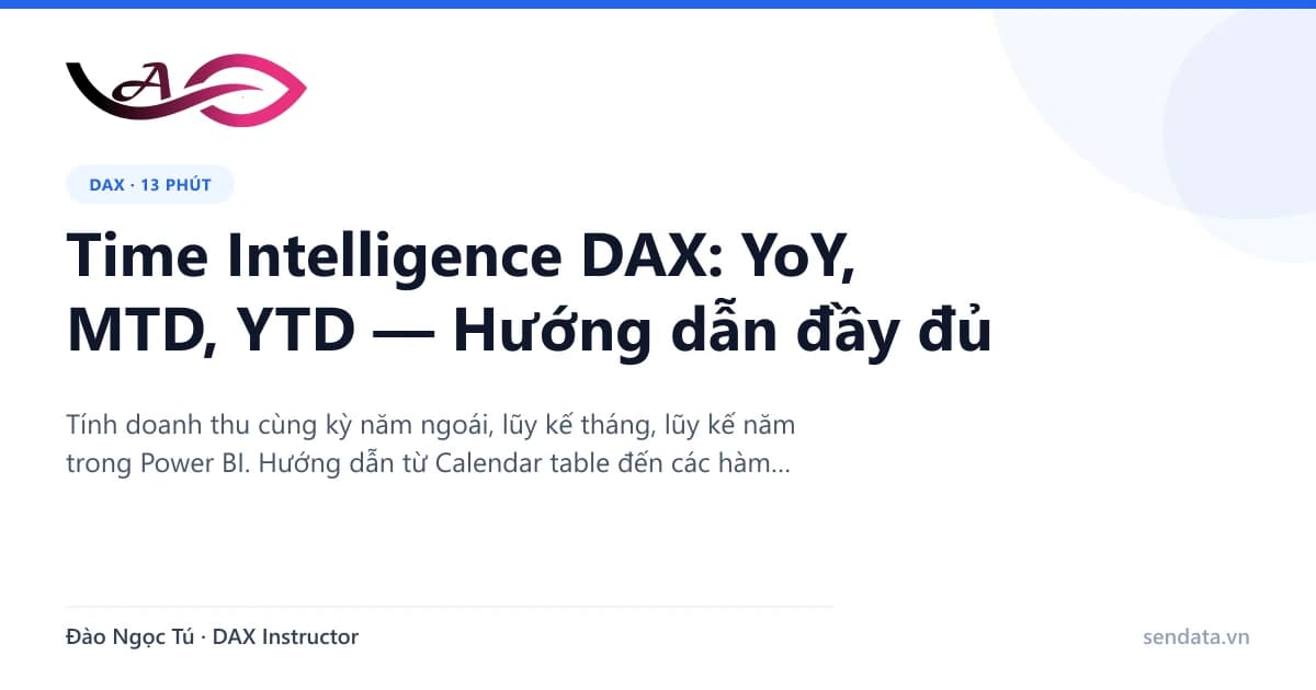 Time Intelligence DAX: YoY, MTD, YTD — Hướng dẫn đầy đủ - SenData blog Power BI